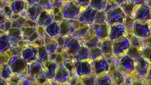 Bolhas coloridas de vidro animadas