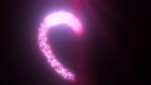 Glowing Pink Particle Heart Reveal Animation
