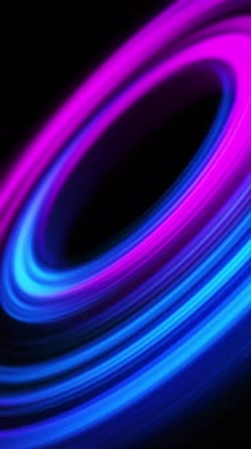 Vertical Blue Magenta Abstract Light Streak Ring Loop Background