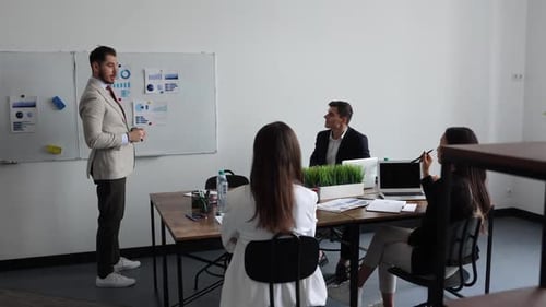 Business Presentation in a Modern Office