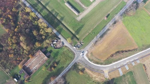 Aerial view of Auschwitz Concentration Camp