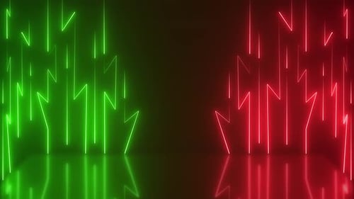 Modern Glowing Neon Lights Loop Background Wallpaper