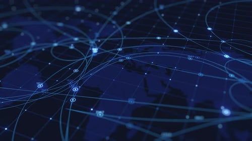 Global Digital Network Data Connection Background