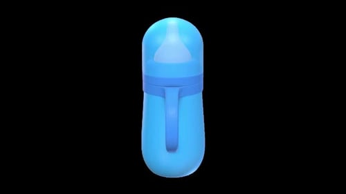 Blue Baby Bottle with Handle