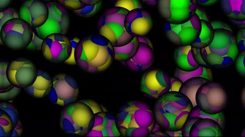 Dynamic Abstract Spheres Looping Background Animation