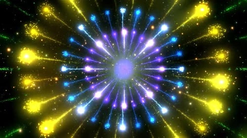 Vibrant Sparkling Particle Burst Celebration Background Loop