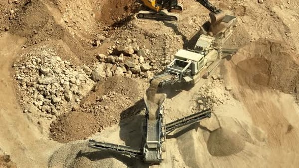 Rocks Slowly Moving from the Splinter s Belt, Industrial Stock Footage ...