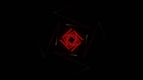 Red And White Neon Curve Background Vj Loop In HD