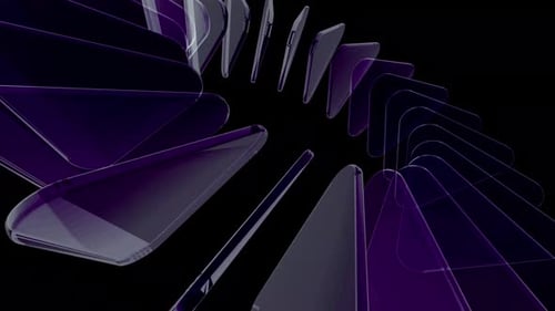 Modern Abstract Purple Glass Shape Rotation Opener