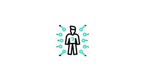 Flat Design Person Connection Icon Animation