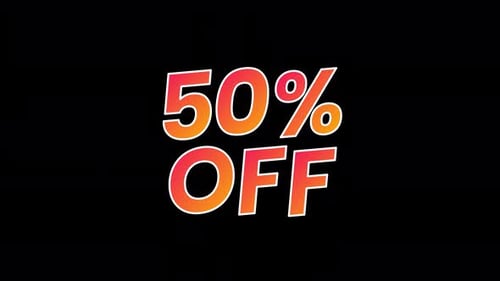 Modern Gradient 50% Off Title Animation