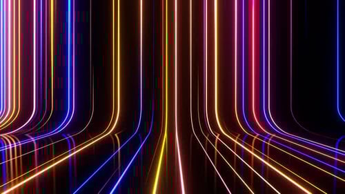 Falling Neon Lines For Scene Or Show Background Vj Loop