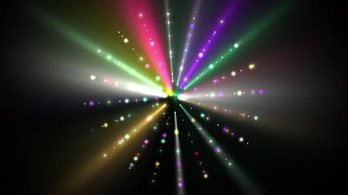 Vibrant Light Rays and Sparkling Stars Background Loop