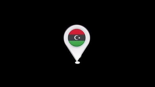 Libya flag pin alpha channel