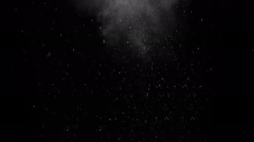 Mojave-Kollektion: Schneller Staubrauch-Effekt, der von vorne auftrifft und fallende Partikel bei 60f abgefeuert werden