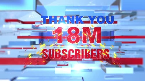 Animated 3D Subscribers Thank You Celebration Title