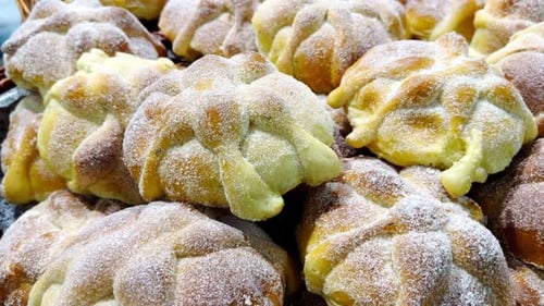 Look at the traditional Day of the Dead bread in Mexico City