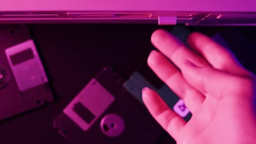 Using Diskette Closeup