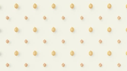 Seamless Loop of Lemons and Shallots Food Pattern