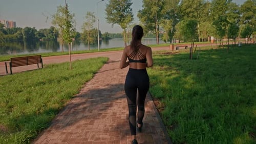 Runner Enjoy Run Sunny Day