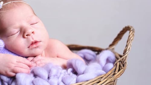 Cute Newborn Baby Sleeping