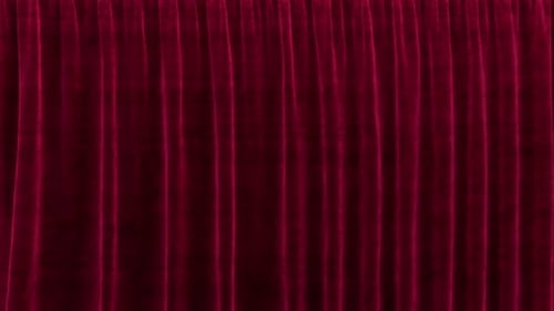 Flying Sideways Red Velvet Curtain with Alpha Channel