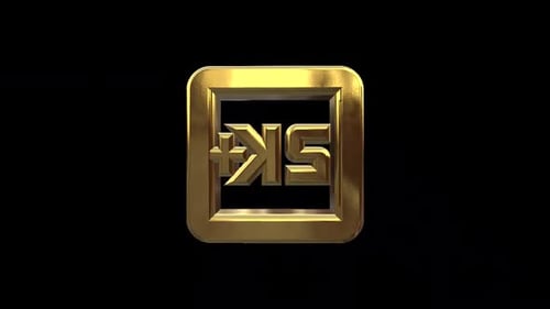 Rotating Golden 2K Text 3D Animation