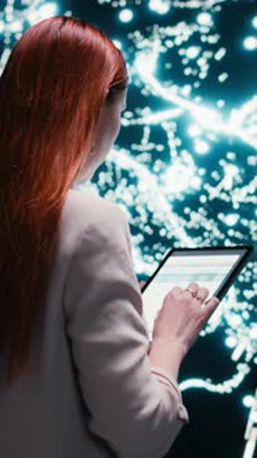 Vertical Video Software Developer Optimizes Neural Network Neurons Map with Tablet and AR