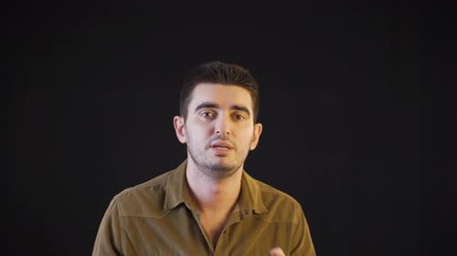 Mentally ill mad man suffering from hallucinations.