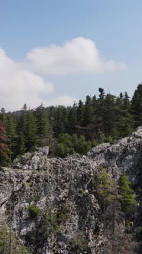 Mountain Precipice Aerial View