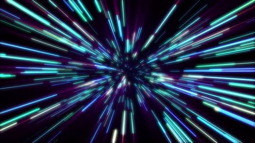 Loop background with flying through the hyperspace