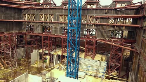 Fotografía panorámica de una casa en construcción en Londres