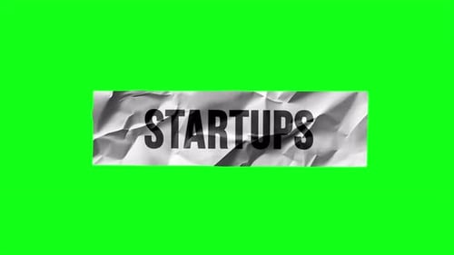 Título de portada estilo papel para empresas emergentes, pantalla verde 4K