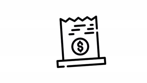 Animation Receipt Invoice Icon