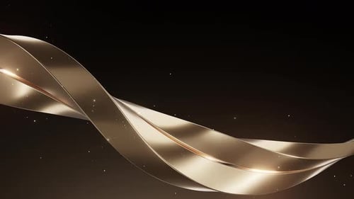 Goldenes Metallband auf dunklem Farbverlaufshintergrund