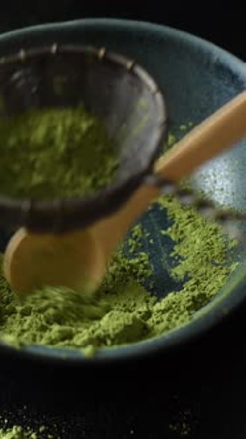 Matcha powder preparation