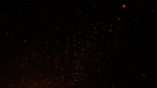 Rising Fire Embers Alpha Channel Overlay Animation