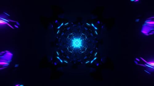 Neonlit Multicolor Waves in a VJ Loop