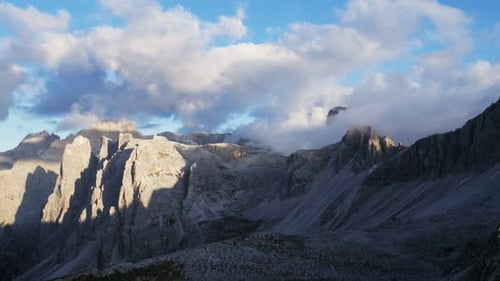 Shoot of National Nature Park Tre Cime In the Dolomites Alps in Italy. Beautiful landscape