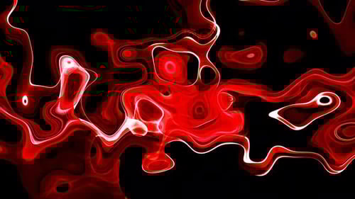 Glowing Red Abstract Fluid Lines Morphing Background