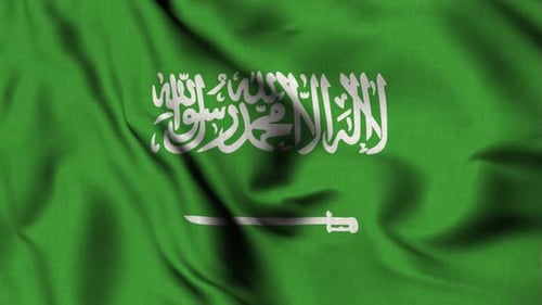 Realistic Saudi Arabia Flag Waving