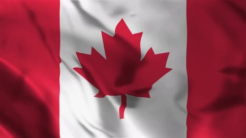 Canada Flag Waving Animation