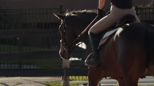 Young Girl on a Horse at a Riding School Halifax Canada
