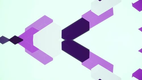 Abstract Geometric Pattern Animation with Symmetrical Shapes