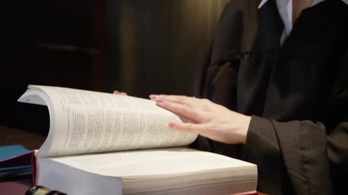 Court room scene - modern lawyers in an american trial court in front of a judge