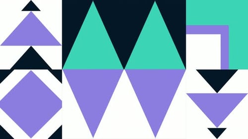 Animated Geometric Pattern or Background Loop Resolution Geometric Motion Design in Bright Colors