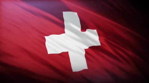 Flag of Switzerland, full screen in 4K high resolution Swiss Confederation flag 4K.