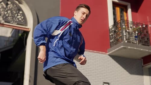 Generation Z Man Dancing In Street