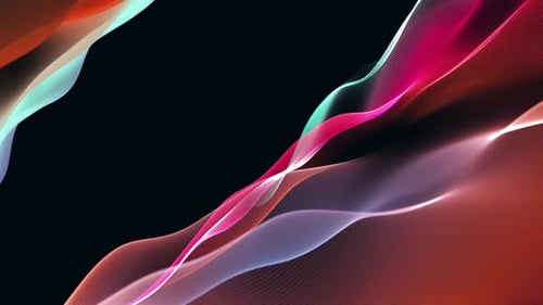 Abstract Digital Particle Waves Flowing Loop Background