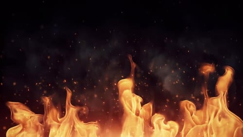 Cinematic Trailer Clouds Sparks Embers Background Loop